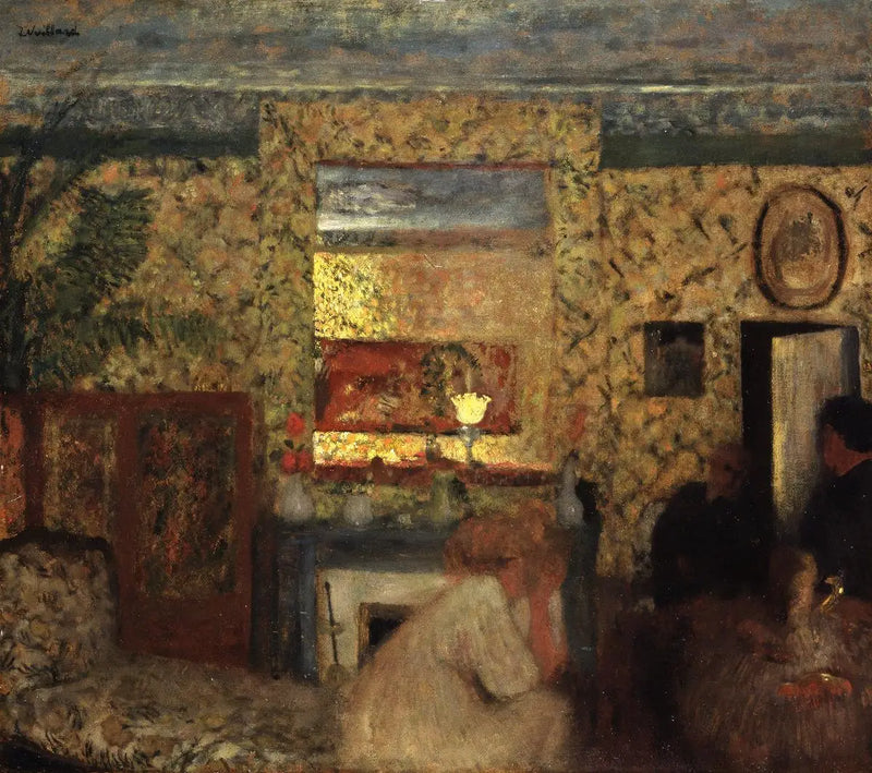 In the Salon at the Natanson's in Villeneuve-sur-Yonne - Édouard Vuillard