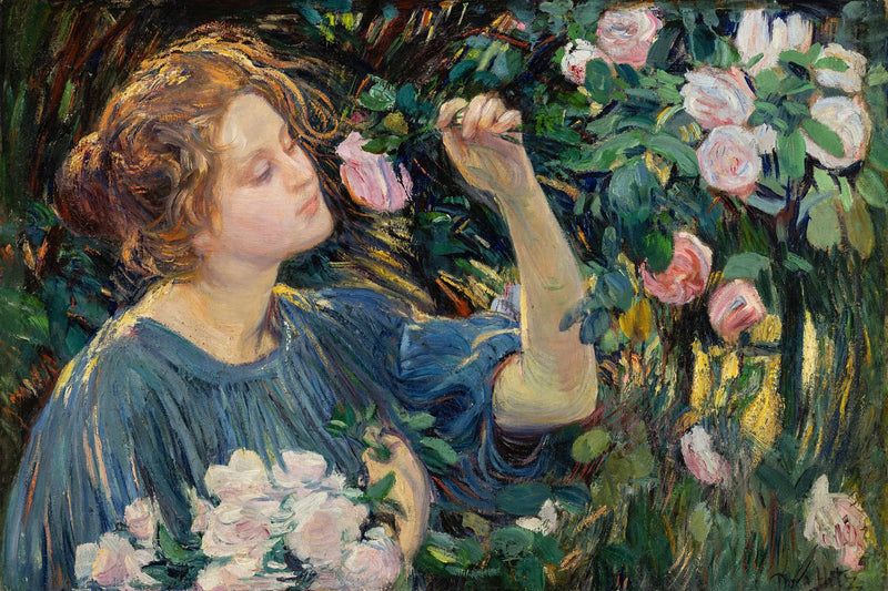 Dans les roses - Dora Hitz