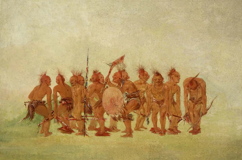 Dance of the Begging, Sauk and Fox - George Catlin