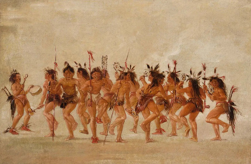 Danse of the Beggar, Mouth of the Teton River - George Catlin