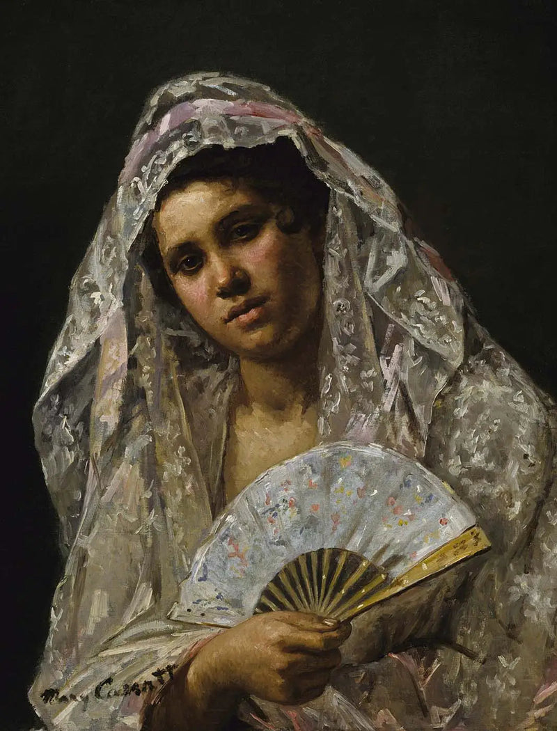 Spanish Dancer Wearing a Lace Mantilla - Mary Cassatt