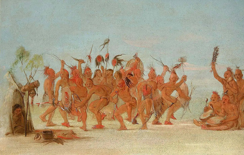 Dance on the brave's medicine bag - George Catlin