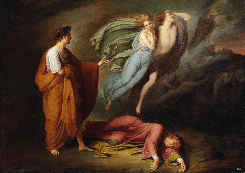 Dante and Virgil with Paolo and Francesca - Ary Scheffer