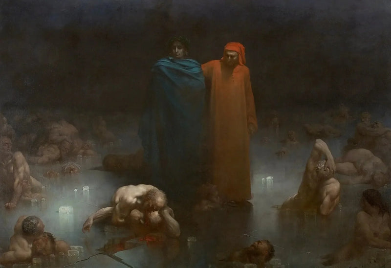 Dante and Virgil in the Ninth Circle of Hell - Gustave Doré