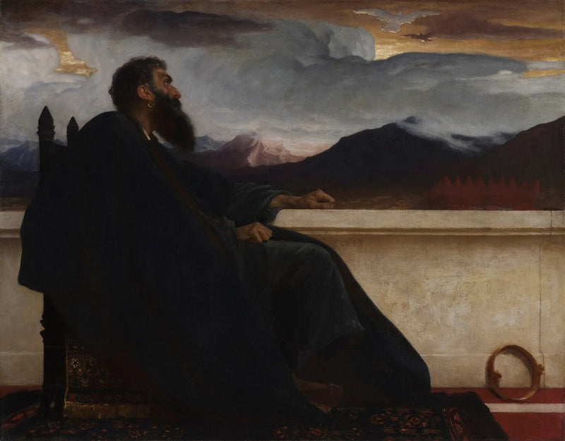 David: « Oh! If I had wings like a dove! Then I would fly away and be at rest. » Psalm 55:6 - Frederic Leighton