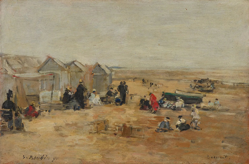 Deauville, Beach Scene - Eugène Boudin