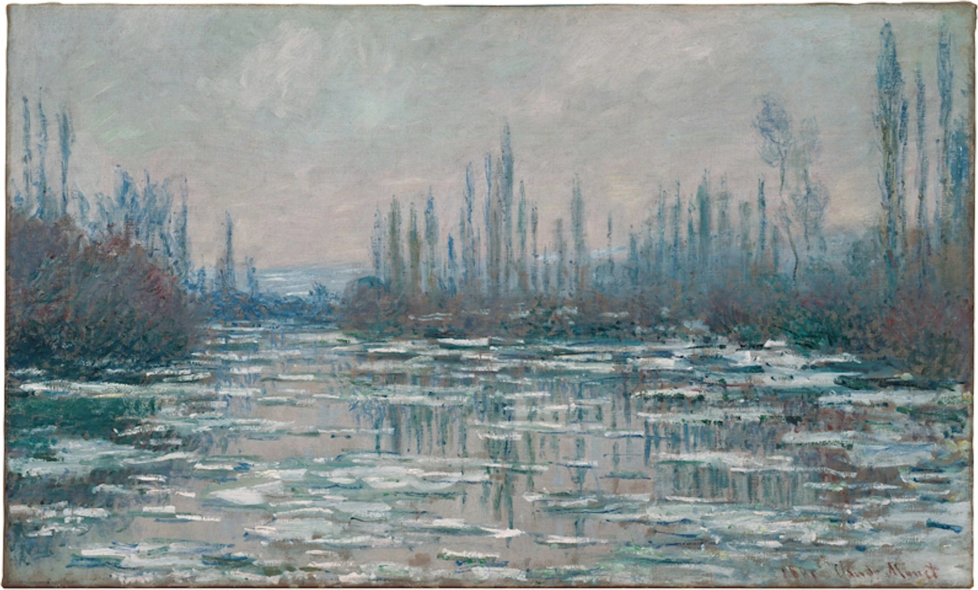 La Débâcle sur la Seine W569 par Claude Monet, collection Oskar Reinhart