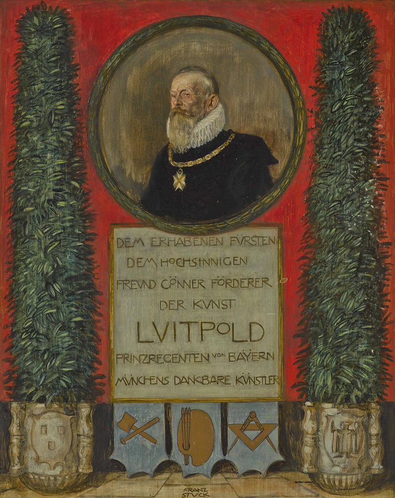 Dedication of Munich artists to Prince Regent Luitpold of Bavaria - Franz Von Stuck
