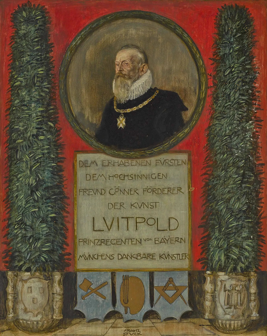 Dedication of Munich artists to Prince Regent Luitpold of Bavaria - Franz Von Stuck
