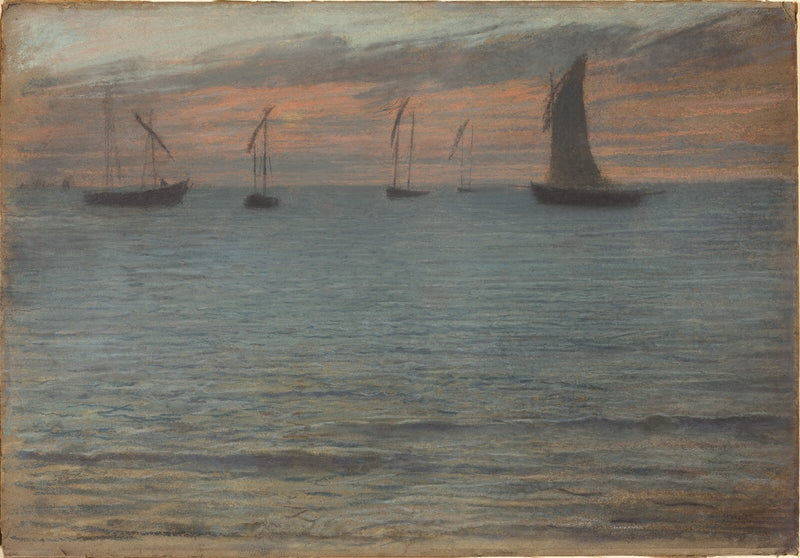 A Seascape at Sunset - Ernest-Ange Duez