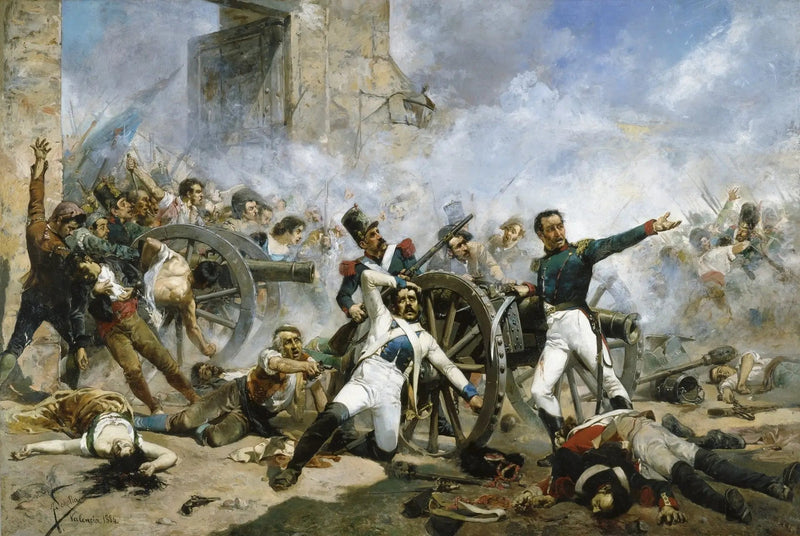 Defense of the Artillery Park of Montéléon - Joaquín Sorolla