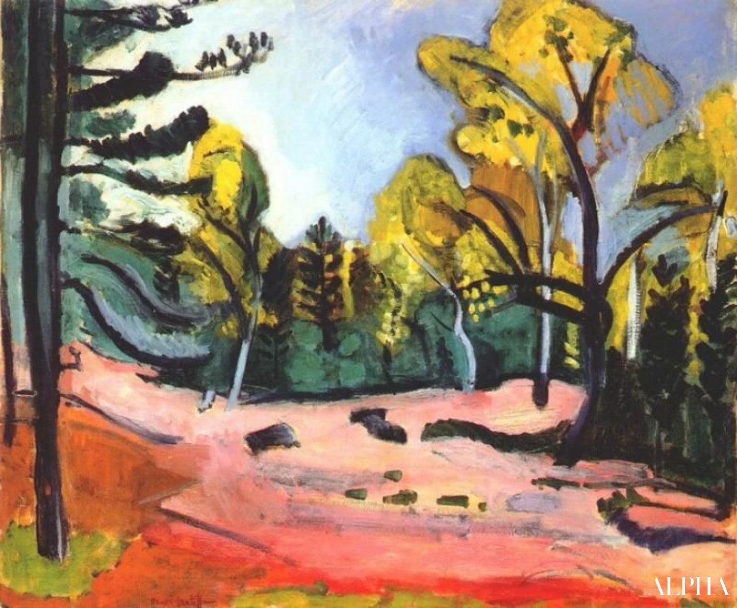 Clearing in the woods of Fontainebleau - Matisse - High-end reproductions of paintings and artworks