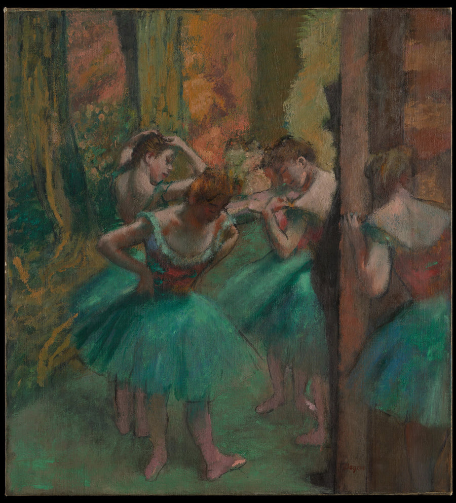 Dancers, Roses and Greens - Edgar Degas