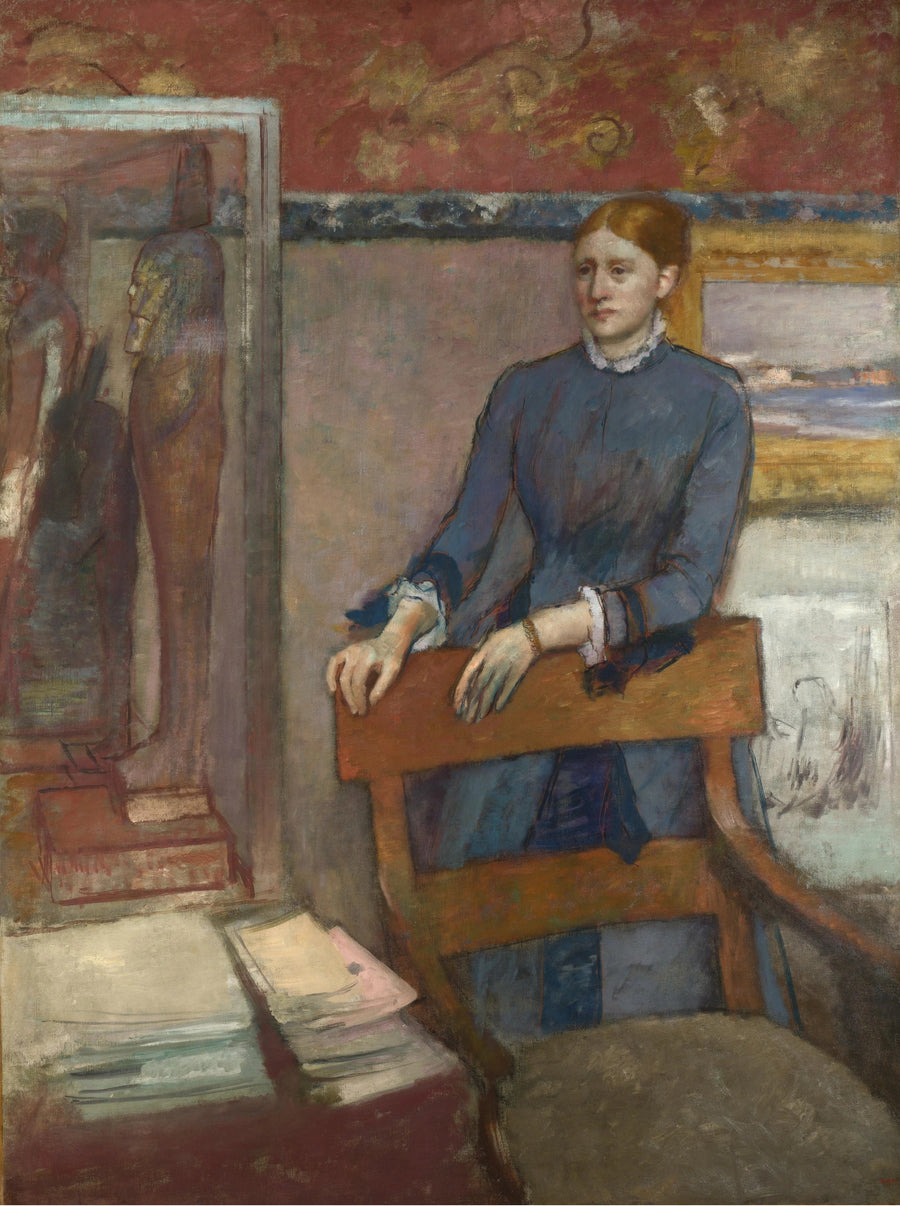 Hélène Rouart in Her Father's Study - Edgar Degas