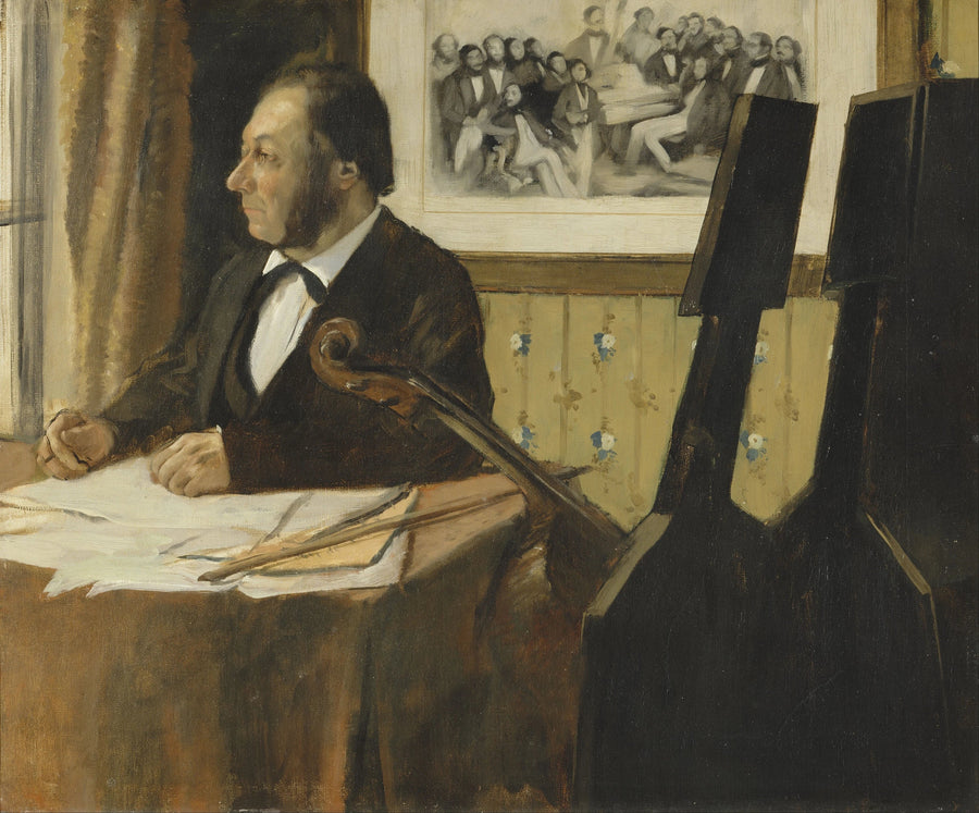 The Cellist Pilet - Edgar Degas