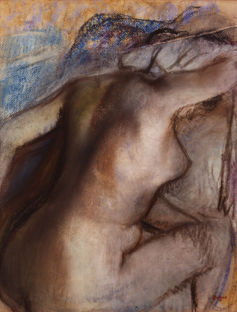 Woman Drying Herself After Bath - Edgar Degas