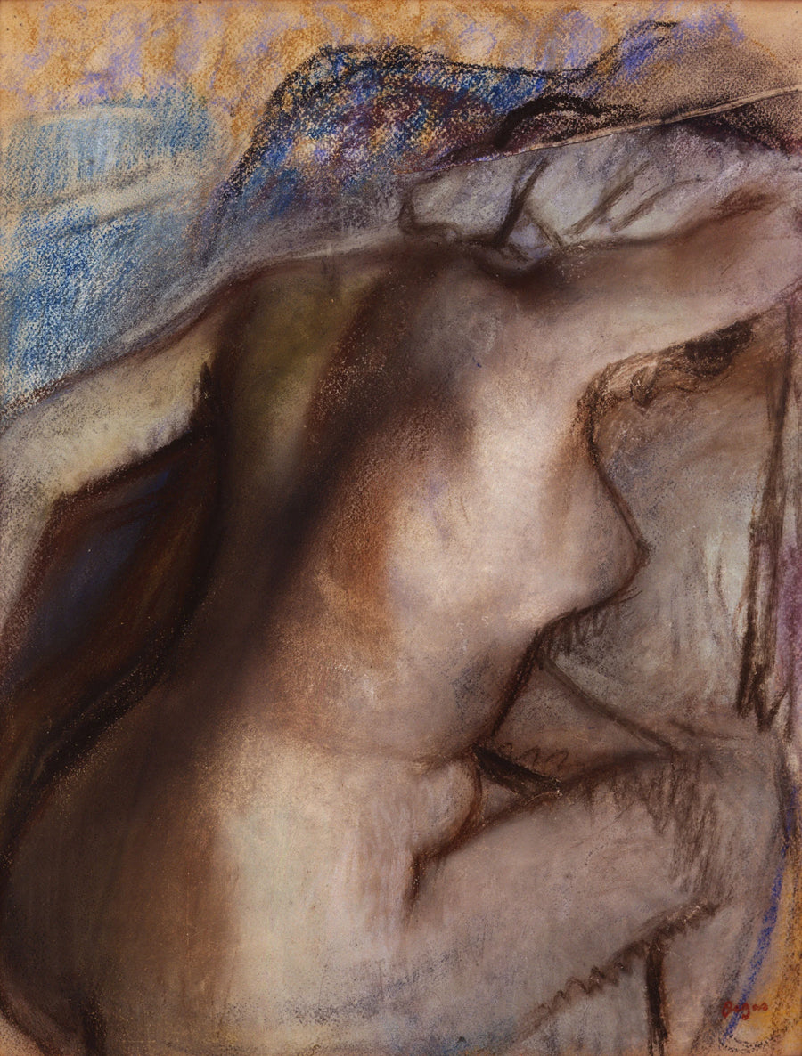 Woman Drying Herself After Bath - Edgar Degas