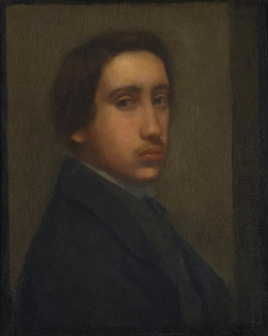 Degas in the Black Coat (Self-Portrait) - Edgar Degas
