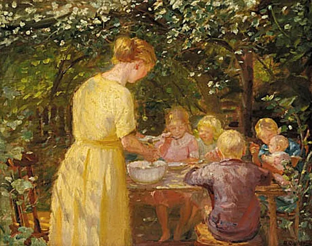 Lunch in the garden - Anna Ancher