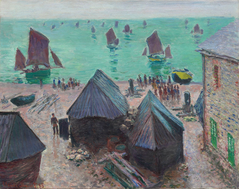 The Departure of the Boats, Étretat W1025 - Claude Monet