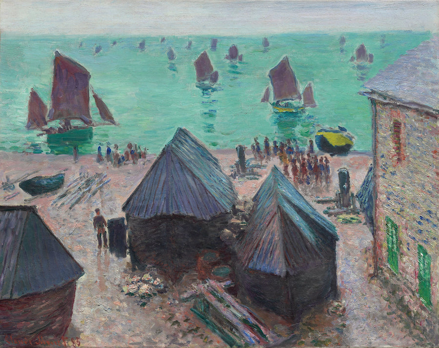 The Departure of the Boats, Étretat W1025 - Claude Monet