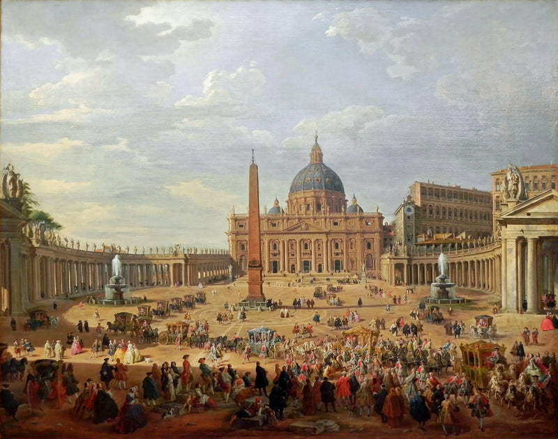 Departure of the Duke of Choiseul from Piazza di San Pietro - Giovanni Paolo Panini