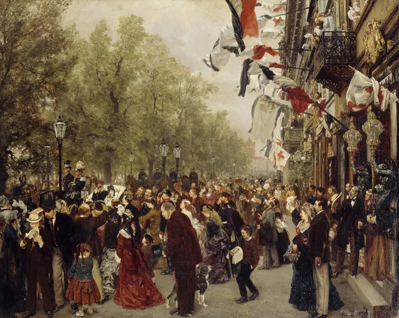 Departure of King William I for the army on July 31, 1870 - Adolph von Menzel
