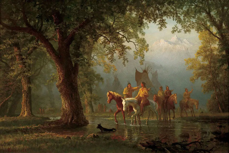 Departure of an Indian War Party - Albert Bierstadt