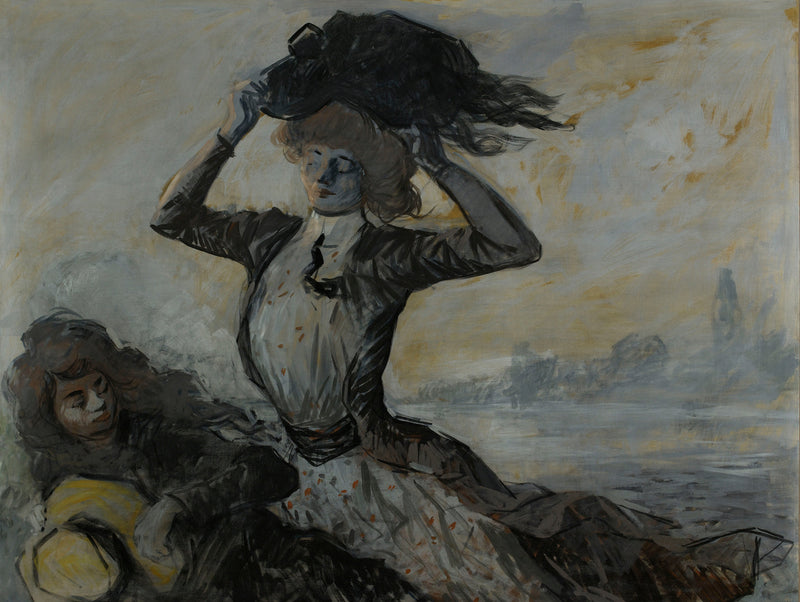Departure, the gust of wind - Jean-Louis Forain