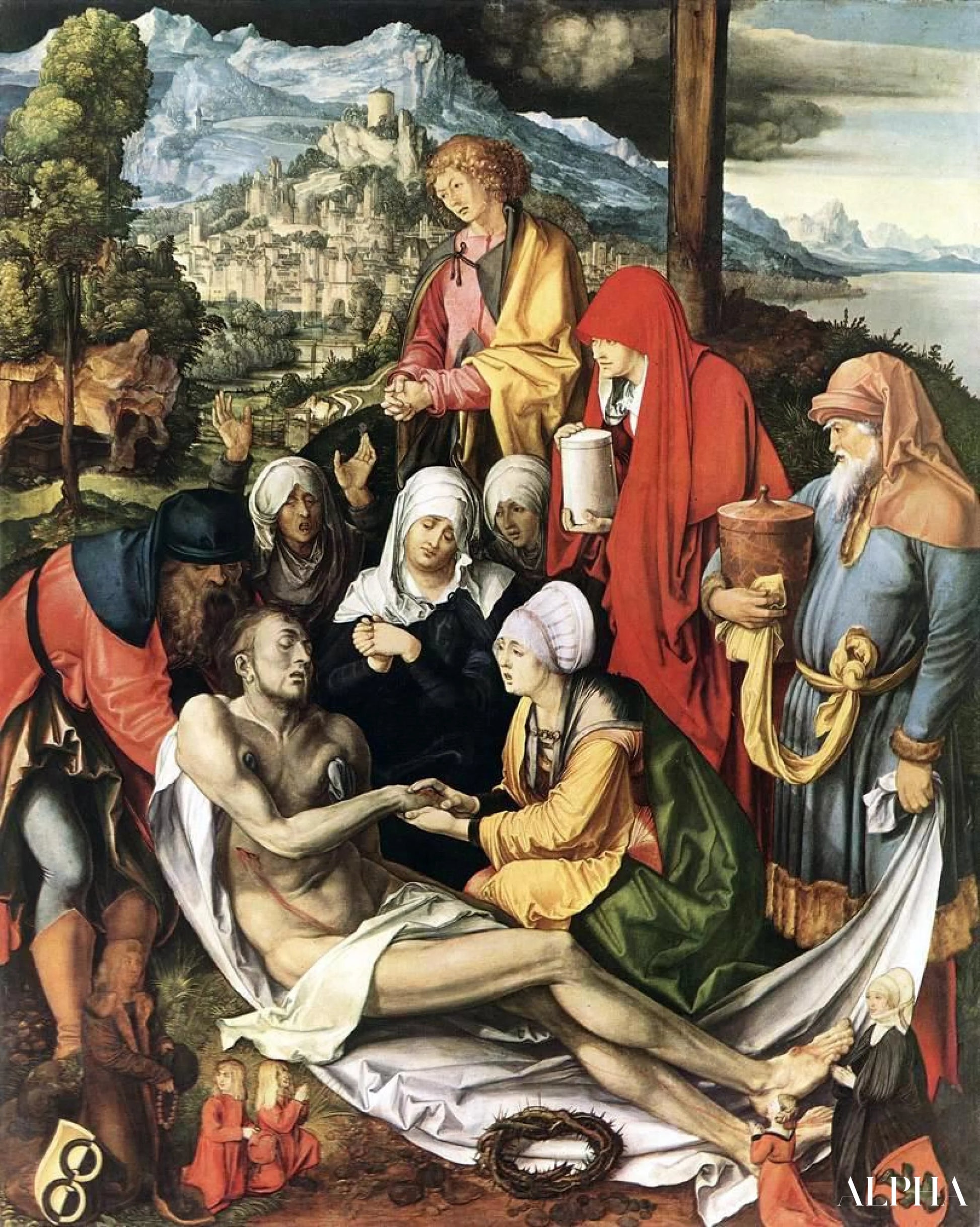 Reproduction du tableau « Déploration du Christ - Albrecht Dürer » par Alpha Reproduction en peinture à l’huile