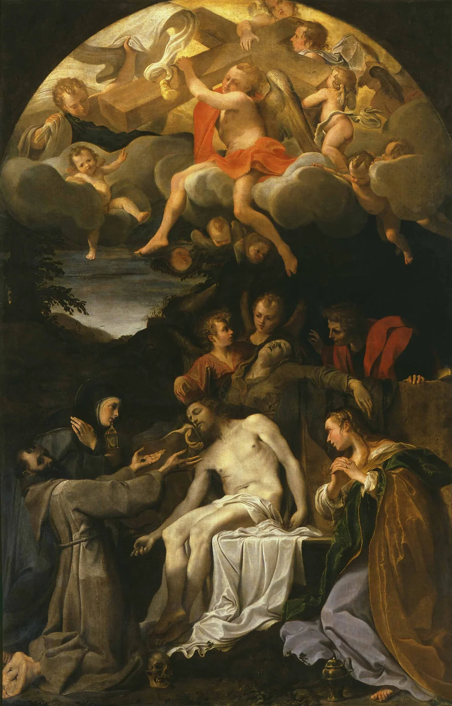 Deposition with the Virgin and the saints Claire, François, Madeleine et Jean - Annibale Carracci