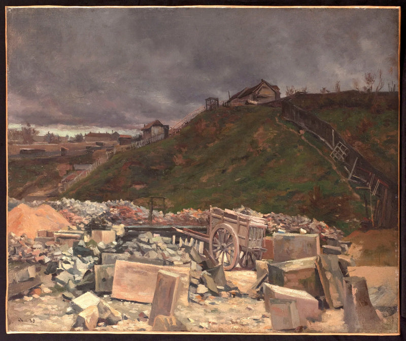 Paving stones deposit in Montmartre - Maximilien Luce
