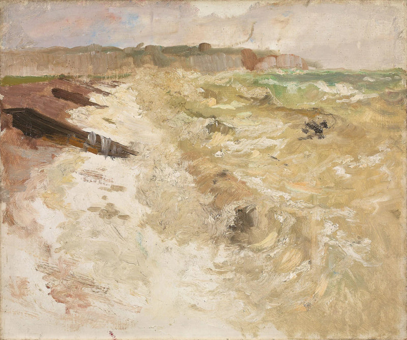 From Dieppe beach - Frits Thaulow