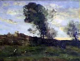 Last Sun Rays - Jean-Baptiste Camille Corot