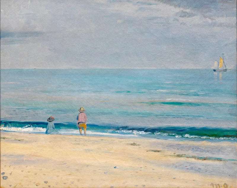 Children on the beach. - Michael Peter Ancher