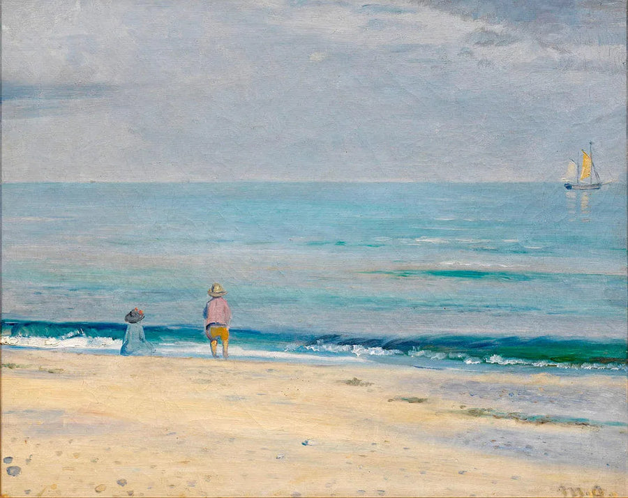Children on the beach. - Michael Peter Ancher