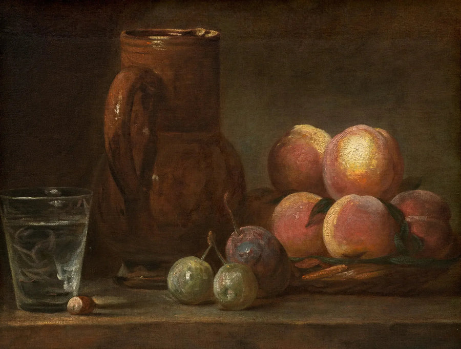 Fruits, a jug and a glass - Jean Siméon Chardin
