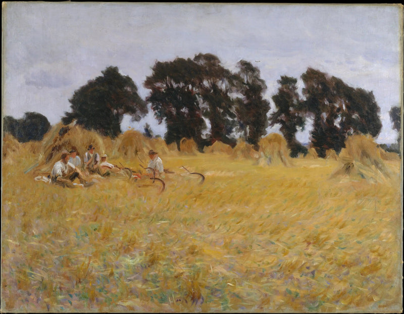 Harvesters resting in a wheat field - John Singer Sargent