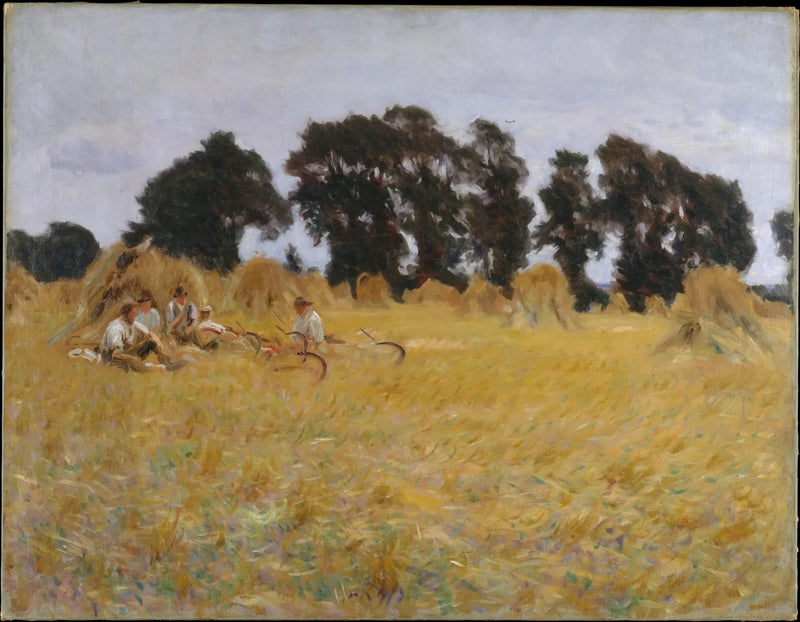 Harvesters resting in a wheat field - John Singer Sargent