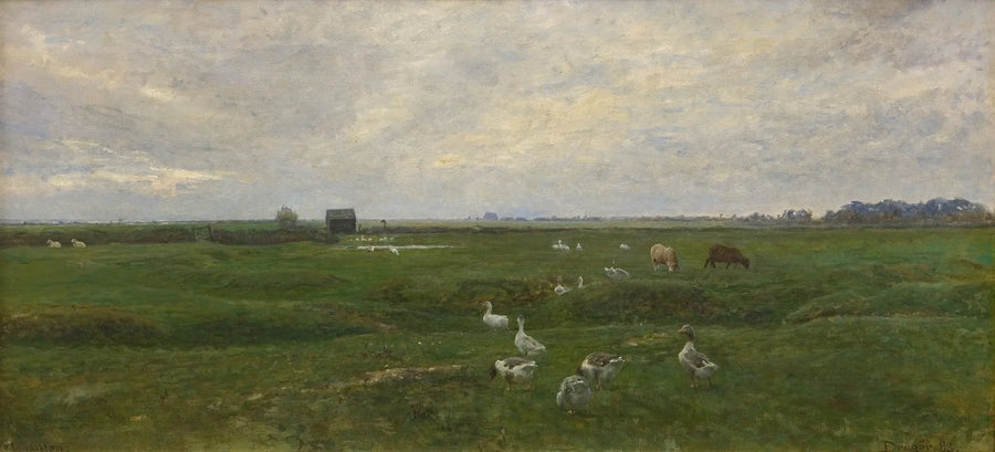 Geese by a lake. Thunder rumbles. Dragør, Amager Island - Viggo Johansen
