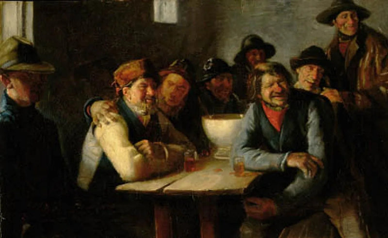 Fishermen around the punch bowl. - Michael Peter Ancher