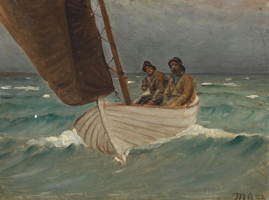 Fishermen from Skagen return home. - Michael Peter Ancher