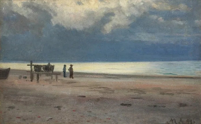 Fishermen on the beach. - Michael Peter Ancher