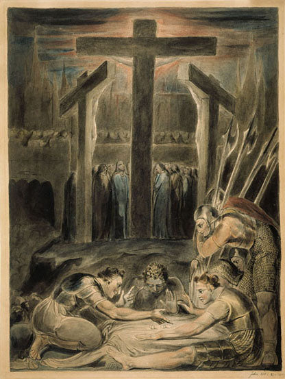 Des soldats tirent au sort les vêtements du Christ - William Blake - Alpha Reproduction
