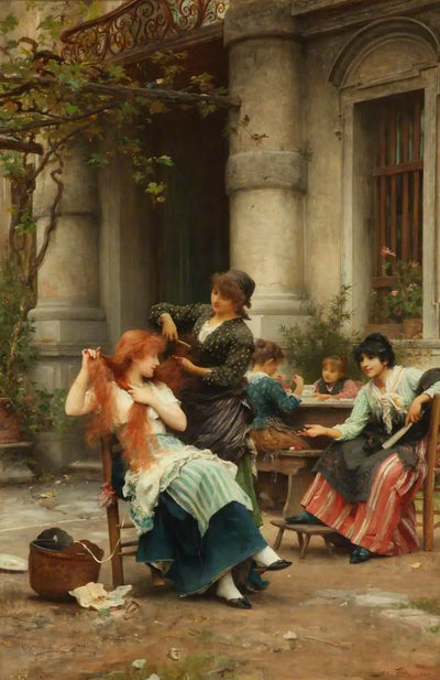 Des toilettes en plein air - Luke Fildes - Alpha Reproduction