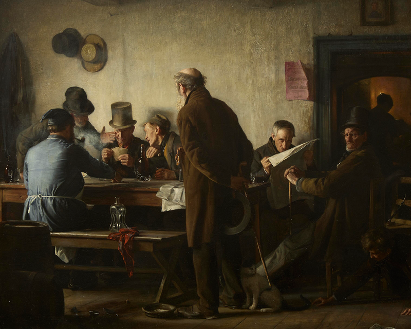 Old Men in a Tavern. - Carl Heinrich Bloch