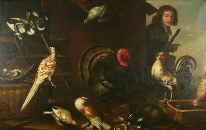 Domestic Poultry and a Man - Melchior de Hondecoeter
