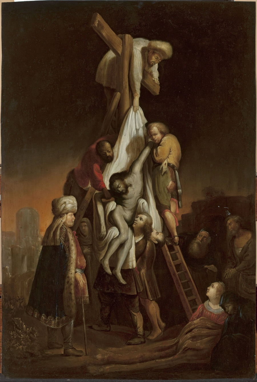 Descent from the Cross (Matthew 27:58–59; Mark 15:45–46; Luke 23:52–53; John 19:38) - Rembrandt