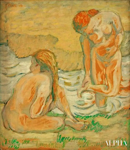 Deux baigneuses - Franz Marc - Reproductions de tableaux et peintures haut de gamme