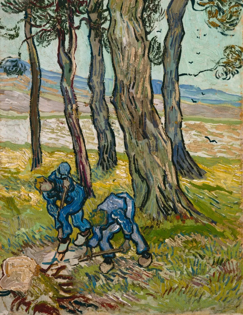 Two Diggers Among the Trees / The Diggers - Vincent van Gogh